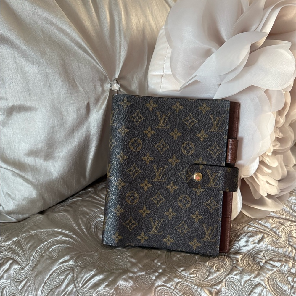 Louis Vuitton Monogram Canvas Notebook Cover in Brown and Tan